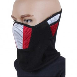 Half Face Mask-White-Red