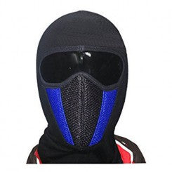 Motor Cycle Rider Blue-Black Face Mask