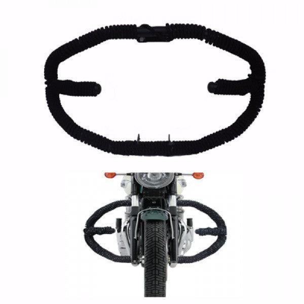 Black Powder Coated With Rope Butterfly Design Crash Bar Leg Guard For