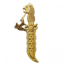 Load image into Gallery viewer, Brass Lion Face &amp; Knife Design Key Block Right Side Cut For Motorcycle
