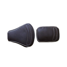 Load image into Gallery viewer, Leatherette Seat Cover Black With Foam Stitch Design &amp; Piping For Royal Enfield Classic Modal