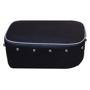 Leatherette Seat Cover Black With Button & Piping For Royal Enfield Classic Modal