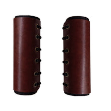 Load image into Gallery viewer, Brown Color Faux Leather universal grip cover for scooter and Motorcycles