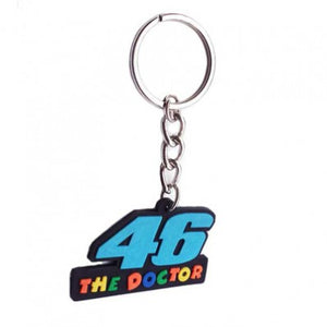 Rubber 46 The Doctor Key Chain For Motorcycles & Cars
