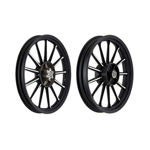 Alloy Wheel 13 Spoke Design Black CNC Double Disk For Royal Enfield Classic 350CC & 500CC Modals