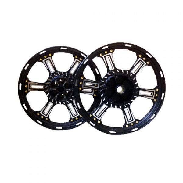 Alloy Wheel 6 Spoke Design With Gold Stud Double Disk For Royal Enfield Classic 350CC & 500CC Modals