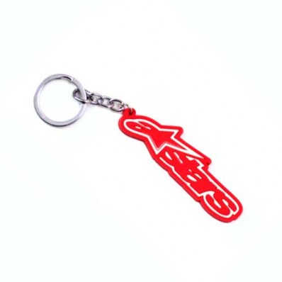 Rubber Alpinstar Red Key Chain For Motorcycles