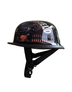German Style Battle Field Gloss Black Helmet