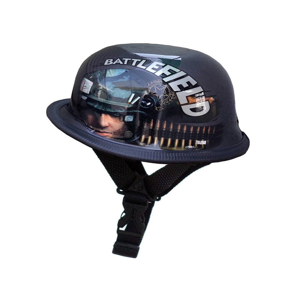 German Style Battle Field Gloss Gun Grey Helmet