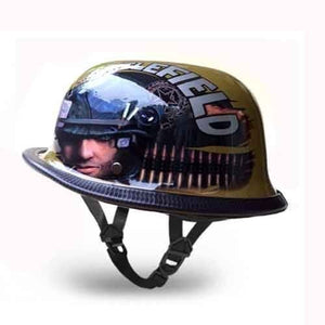 German Style Battle Field Gloss Khaki Helmet