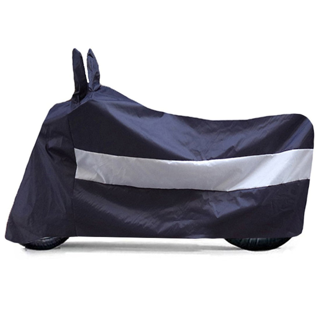 BikeNwear Light Weight Water Proof Body cover for Jawa Motorcycle Dual Color Dark Blue white