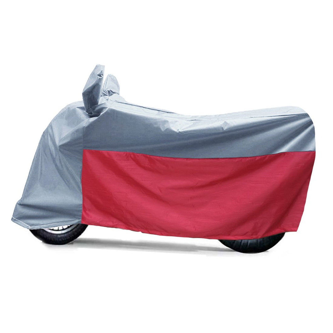 BikeNwear Light Weight Water Proof Body cover for Suzuki Motorcycles Grey Red