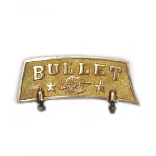 Brass Front Mudguard Plate Bullet With Cannon Symbol For Royal Enfield Motorcycle