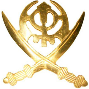 Brass Rear Number Plate Sikh Symbol Khanda With Sword For Royal Enfield Motorcycle