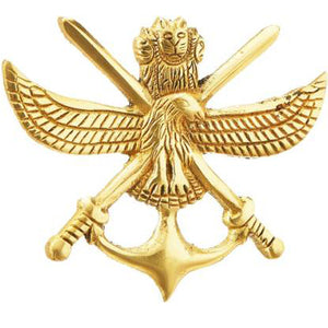Brass Ashoka Decal With Wing & Sword For Royal Enfield Motorcycle