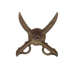 Brass Rear Number Plate Monster With Sword & Lion Face For Royal Enfield Motorcycle