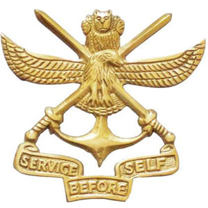 Brass Ashoka Decal With Wing, Eagle & Sword Service Before Self Emblem For Royal Enfield Motorcycle
