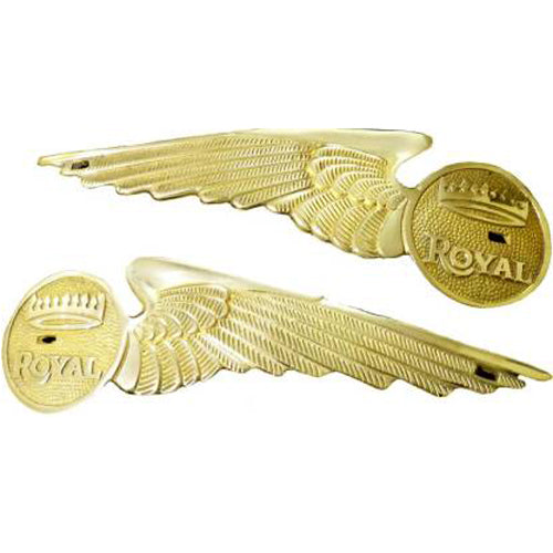 Brass Petrol Tank Motif Wing Design For Royal Enfield Motorcycle