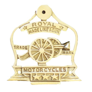 Brass Canon Logo For Royal Enfield Motorcycle
