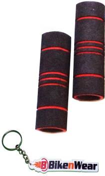 Foam Grip Cover Black Color And Orange Design With BikeNwear Key Chain