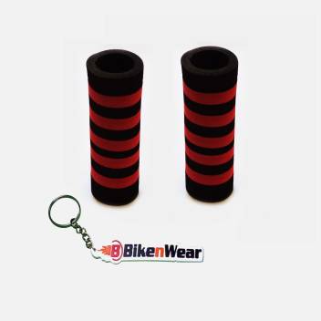 Foam Grip Cover Black Color And Darkest Pink Design   With BikeNwear Key Chain
