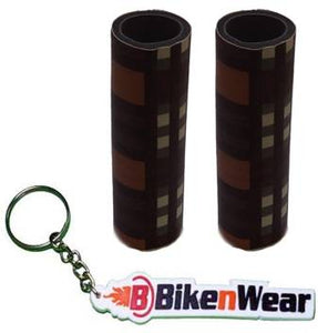 Foam Grip Cover Malti  Color Shade With BikeNwear Key Chain