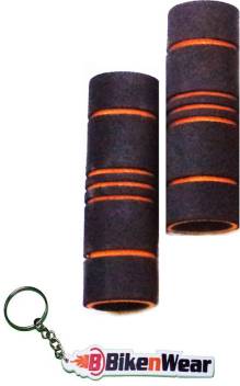 Foam Grip Cover Black And orange Design With BikeNwear Key Chain