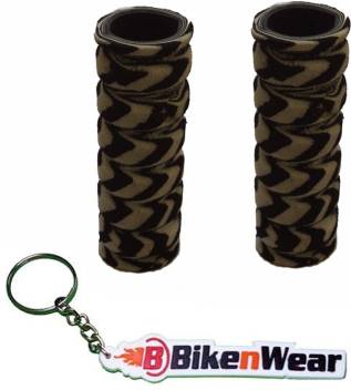 Foam Grip Cover Black Color And Veg Design With BikeNwear Key Chain