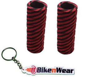 Foam Grip Cover Black And Pink Design With BikeNwear Key Chain