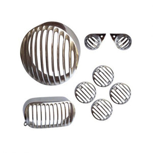 Chrome Head Tail & Indicator Pilot Light Grill Set For Royal Enfield Motorcycle Electra
