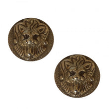 Load image into Gallery viewer, Brass Antique Handle Bar Grip Lion Face For Royal Enfield Motorcycle