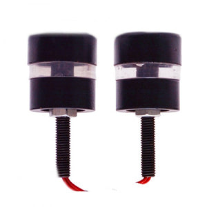Handle Bar End Weight Made Like A Gun Logo LED Light For Royal Enfield Motorcycle