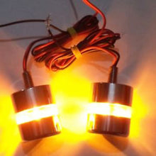 Load image into Gallery viewer, Handle Bar End LED Weight Chrome Black For Royal Enfield Motorcycle