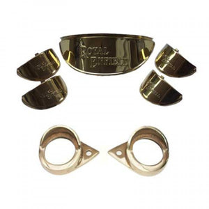Brass Head Light Indicator Shade Set With Pilot Lamp For Royal Enfield Motorcycle