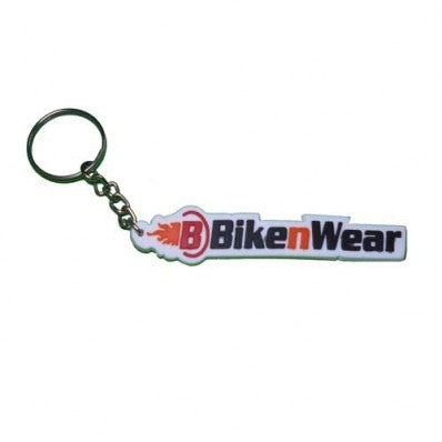 Rubber BikenWear Key Chain White For Motorcycles
