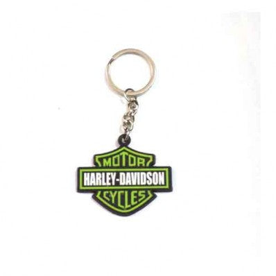 Rubber Harley Davidson Key Chain Green For Motorcycles