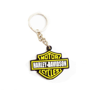 Rubber Harley Davidson Key Chain Yellow For Motorcycles