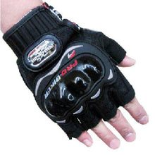 Load image into Gallery viewer, Pro Biker Half Finger Riding Gloves (Black)