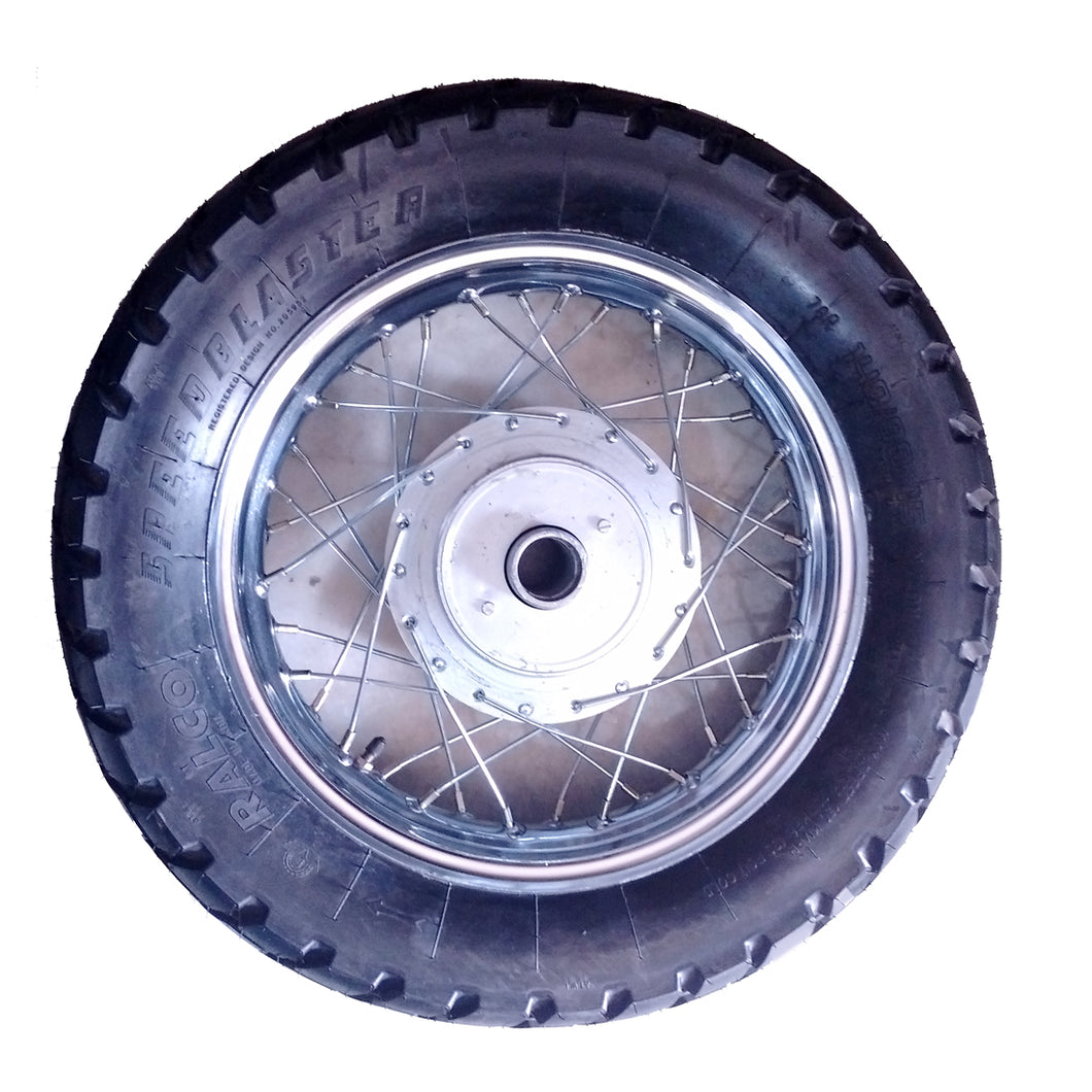 15 Inches Wheel Rim with Tyre  For Royal Enfield Classic 350CC, 500CC ,Electra , Bullet 350 and Bullet 500