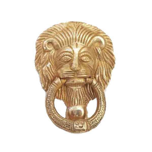 Brass Rear Number Plate Lion Face Decal With Nose Ring For Royal Enfield Motorcycle