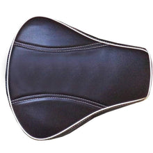 Load image into Gallery viewer, Leatherette Seat Cover Black With Foam Side Stitch Button For Royal Enfield Classic Modal