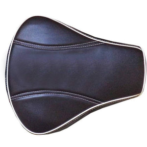 Leatherette Seat Cover Black With Foam Side Stitch Button For Royal Enfield Classic Modal