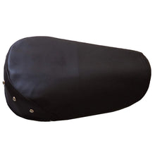Load image into Gallery viewer, Leatherette Seat Cover Black Plain With Button For Royal Enfield Classic Modal