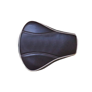 Leatherette Seat Cover Black With Foam Side Stitch Design For Royal Enfield Classic Modal