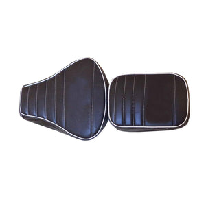 Leatherette Seat Cover Black With Foam 6 Line Stitch Design With Piping For Royal Enfield Classic Modal