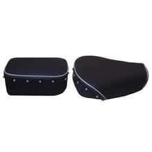 Load image into Gallery viewer, Leatherette Seat Cover Black With Button &amp; Piping For Royal Enfield Classic Modal