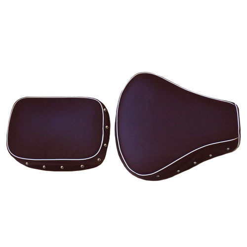 Leatherette Seat Cover Black With Foam Button & Piping For Royal Enfield Classic Modal