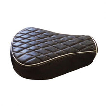 Load image into Gallery viewer, Leatherette Seat Cover Black With Foam Burfi Design For Royal Enfield Classic Modal