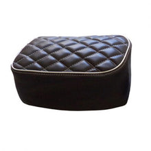 Load image into Gallery viewer, Leatherette Seat Cover Black With Foam Burfi Design For Royal Enfield Classic Modal