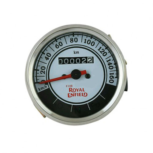 White Speedometer For Royal Enfield Motorcycle Classic Modal